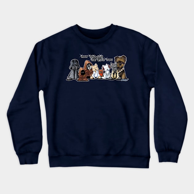 Galaxy Dogs Crewneck Sweatshirt by KiniArt